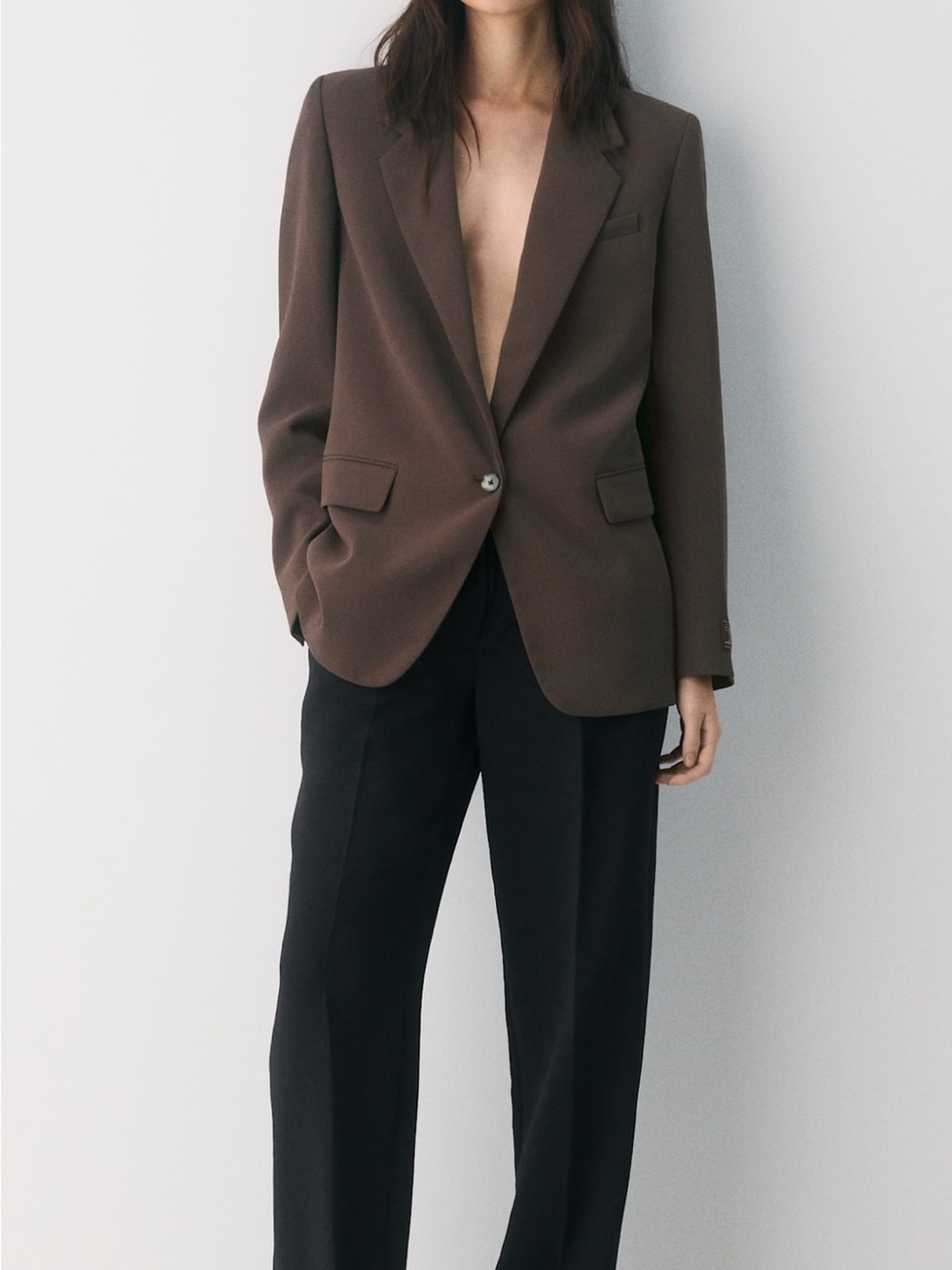 Aritzia Generation Blazer - Crepette, in Rich Mocha Brown